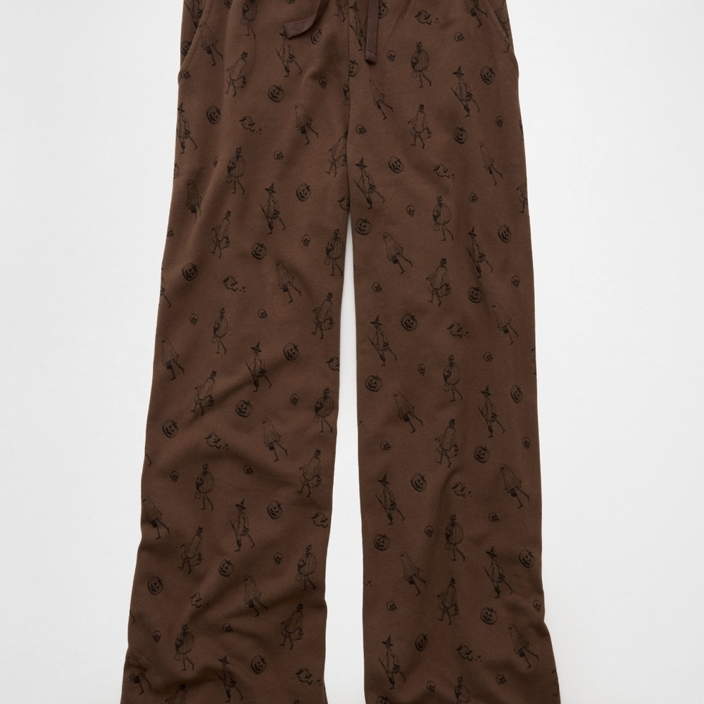 Brown Patterned Lounge Pants